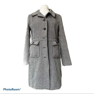 Frenchi Herringbone Winter Coat Size L